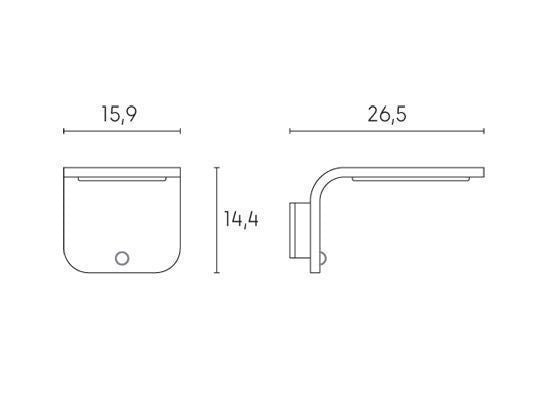 Applique murale solaire 3W LED 4000K ligne de rue noire