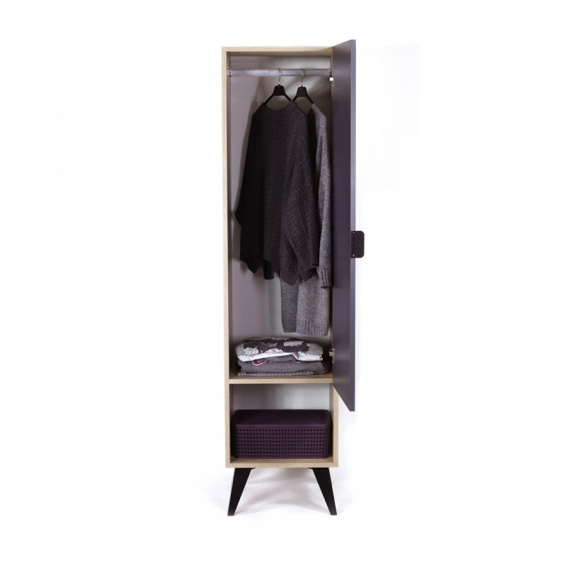 Armoire d'entrée de chambre mince pour ranger les vêtements 45 x 45 x 182 h cm
