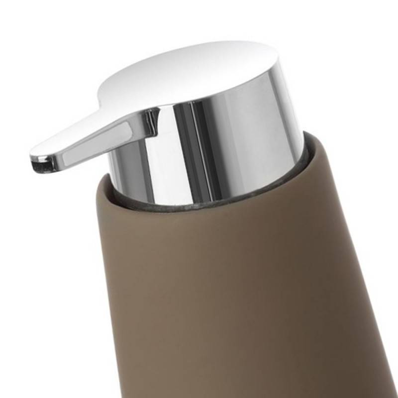 Élégant distributeur de savon de la série Sidney en gris tourterelle.