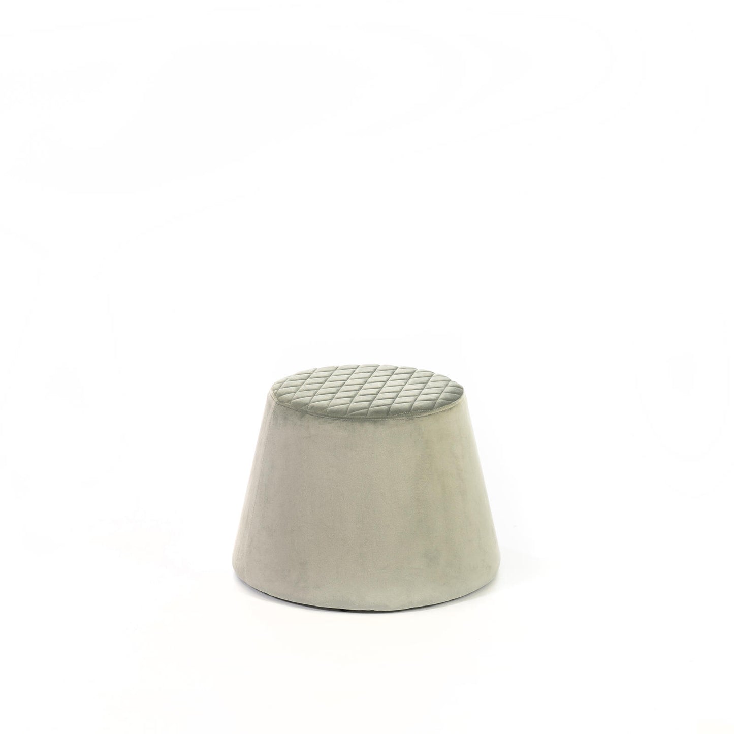 Pouf en velours métal gris 46,5 x 46,5 xh 33 cm