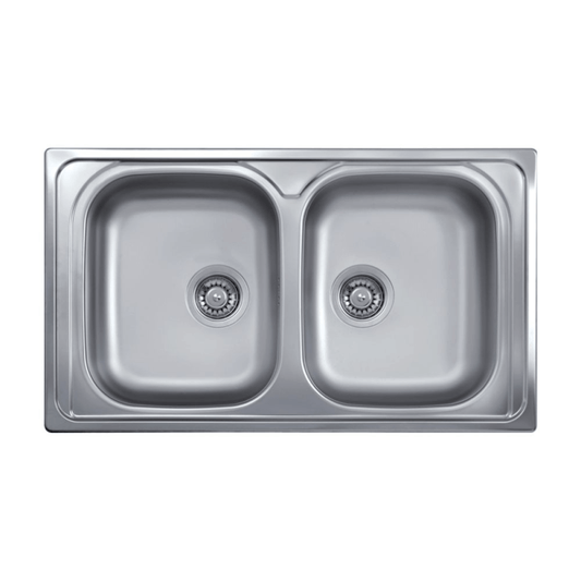 Evier 86x50 2 bacs SAXT322