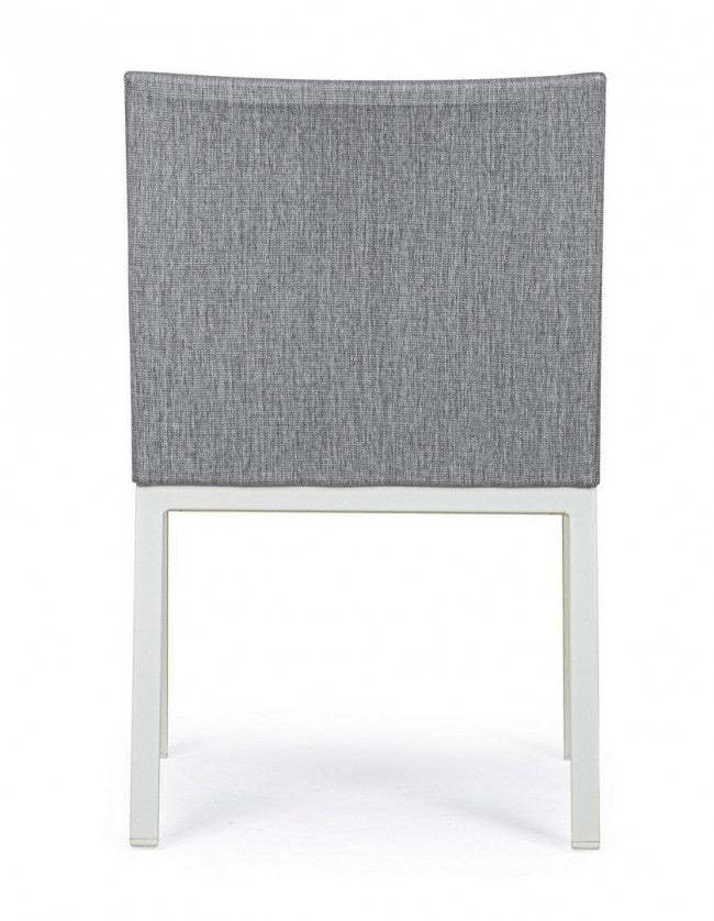 Chaise en aluminium peint par poudrage gris 55x62x82h cm