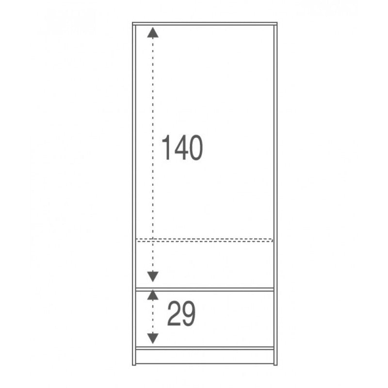 Armoire polyvalente blanche à deux portes 77x52x h182 cm