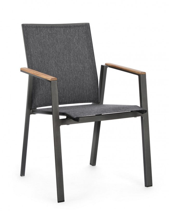 4x Chaise Cameron C-Br Anthracite Gk52