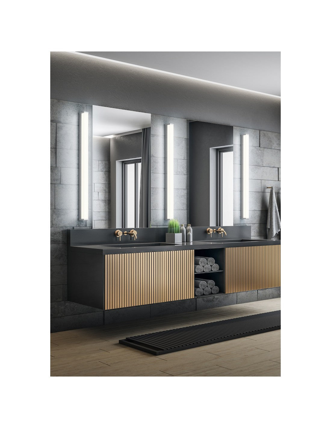 Applique Salle de Bain LED Rectangulaire 20w Fabio Cromo IP44 Trio Lighting