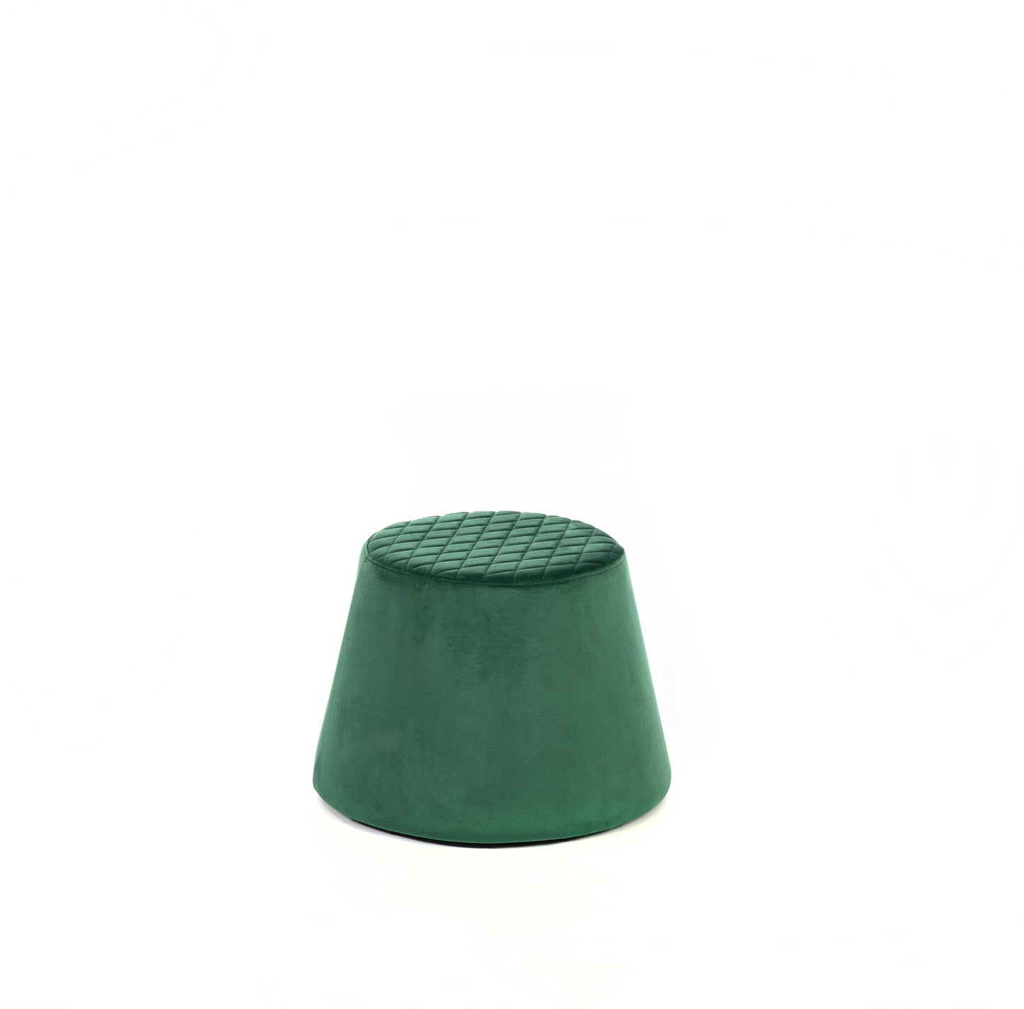 Pouf en velours métal vert 46,5 x 46,5 xh 33 cm