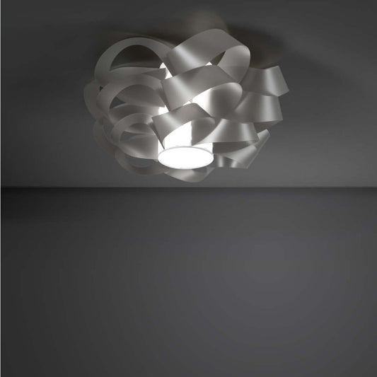 Plafonnier One Light CLOUD Argent diamètre 60x h28 cm