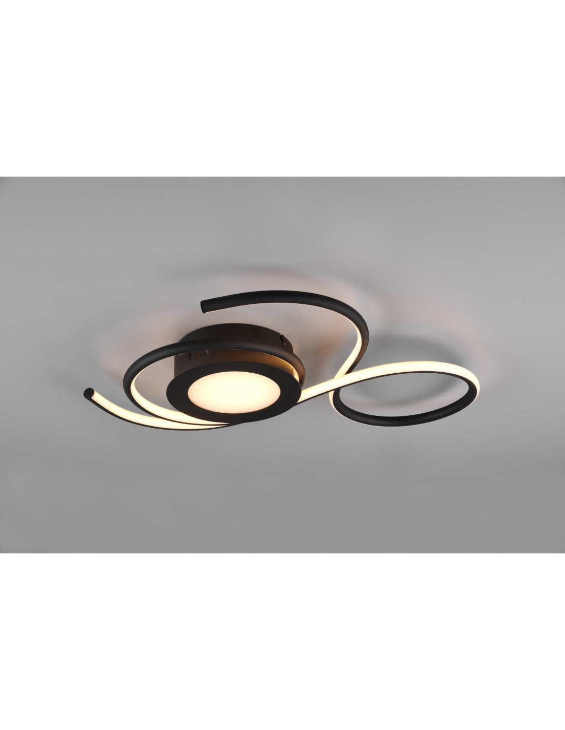 Applique Plafonnier Noir Design Moderne Led Gradateur Jive Trio Éclairage