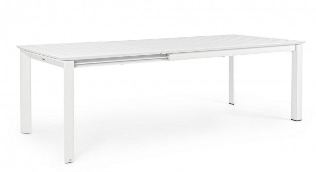 Table de jardin extensible blanche Konnor