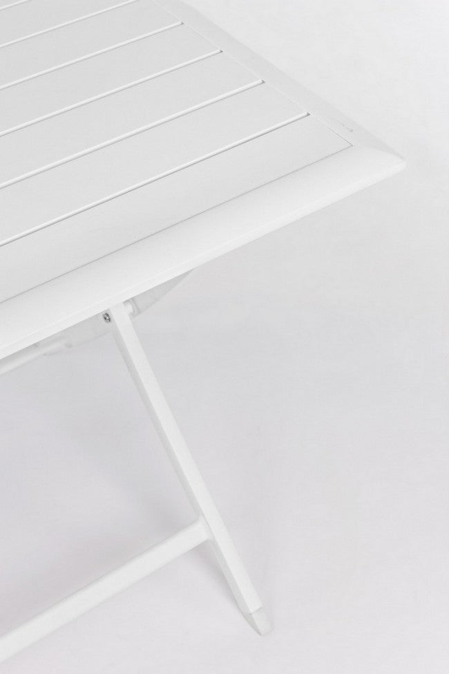 Table d'extérieur ELIN en aluminium blanc 110x70x h71 cm