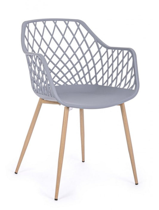 4x chaise Optik grise