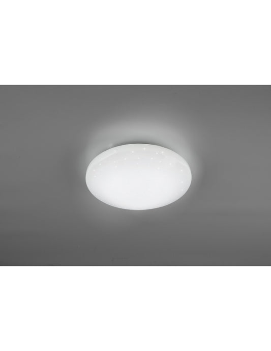 Fara Plafonnier Rond Moderne RGB LED Dimmable Blanc Ø27 ​​cm Trio Lighting