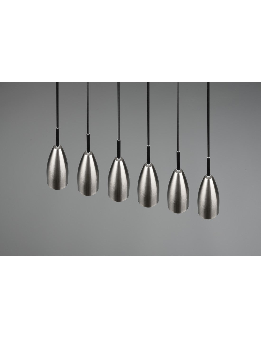 Grand Lustre Linéaire Island Farin 6 Lumières Nichel Trio Lighting