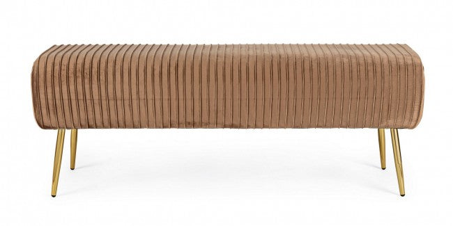 Banquette 2 places Selena coloris Bronze en velours