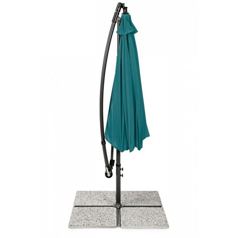 Parasol de jardin avec bras 360° Texas 300x h260 cm Anthracite-Paon