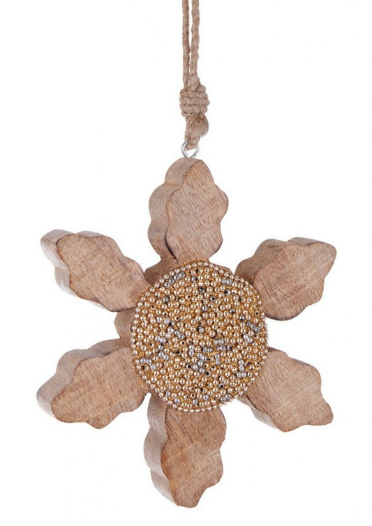 12x Pendentif Flocon de Neige Valberg Nat