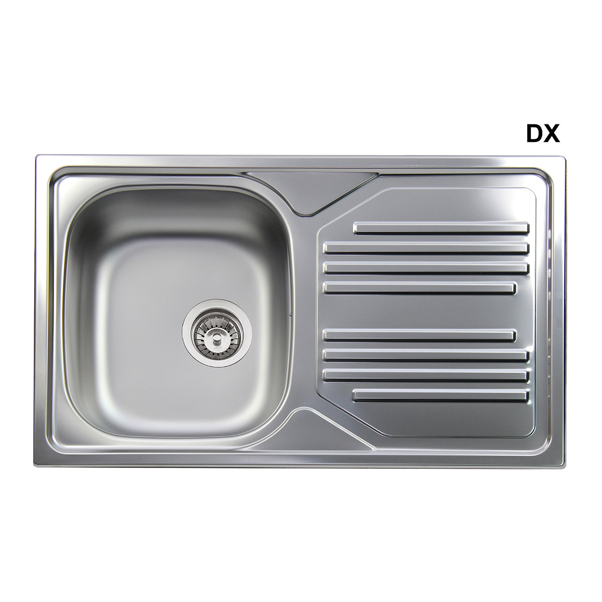 Evier inox à encastrer, 1 bac 86 cm, égouttoir droit