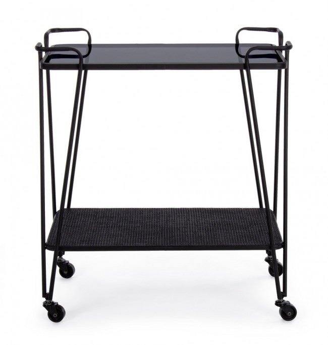 Chariot Zaira en métal noir