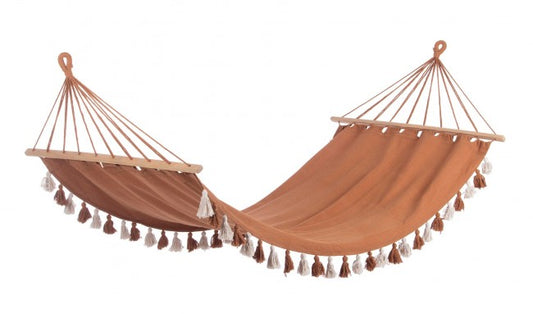 4x Hamac à Pompons Brûlés 100X200