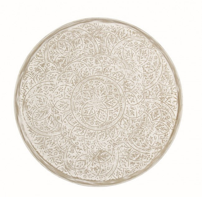 Table basse ronde en métal de style fusion