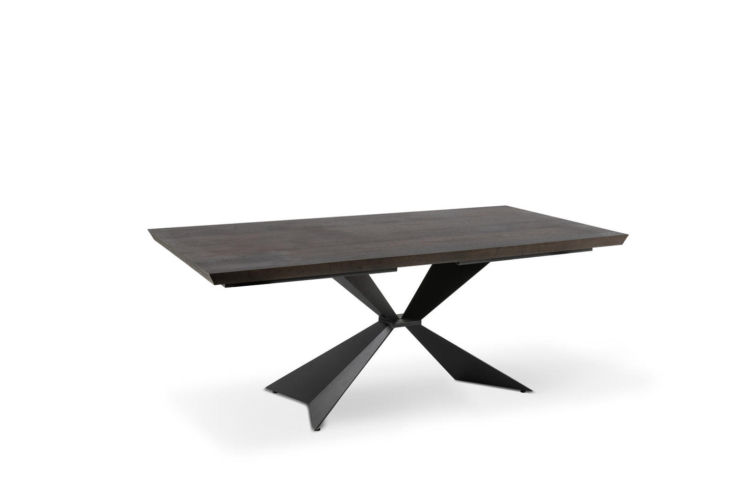 Table extensible avec plateau plaqué chêne traité thermiquement 160/240x90x76h cm
