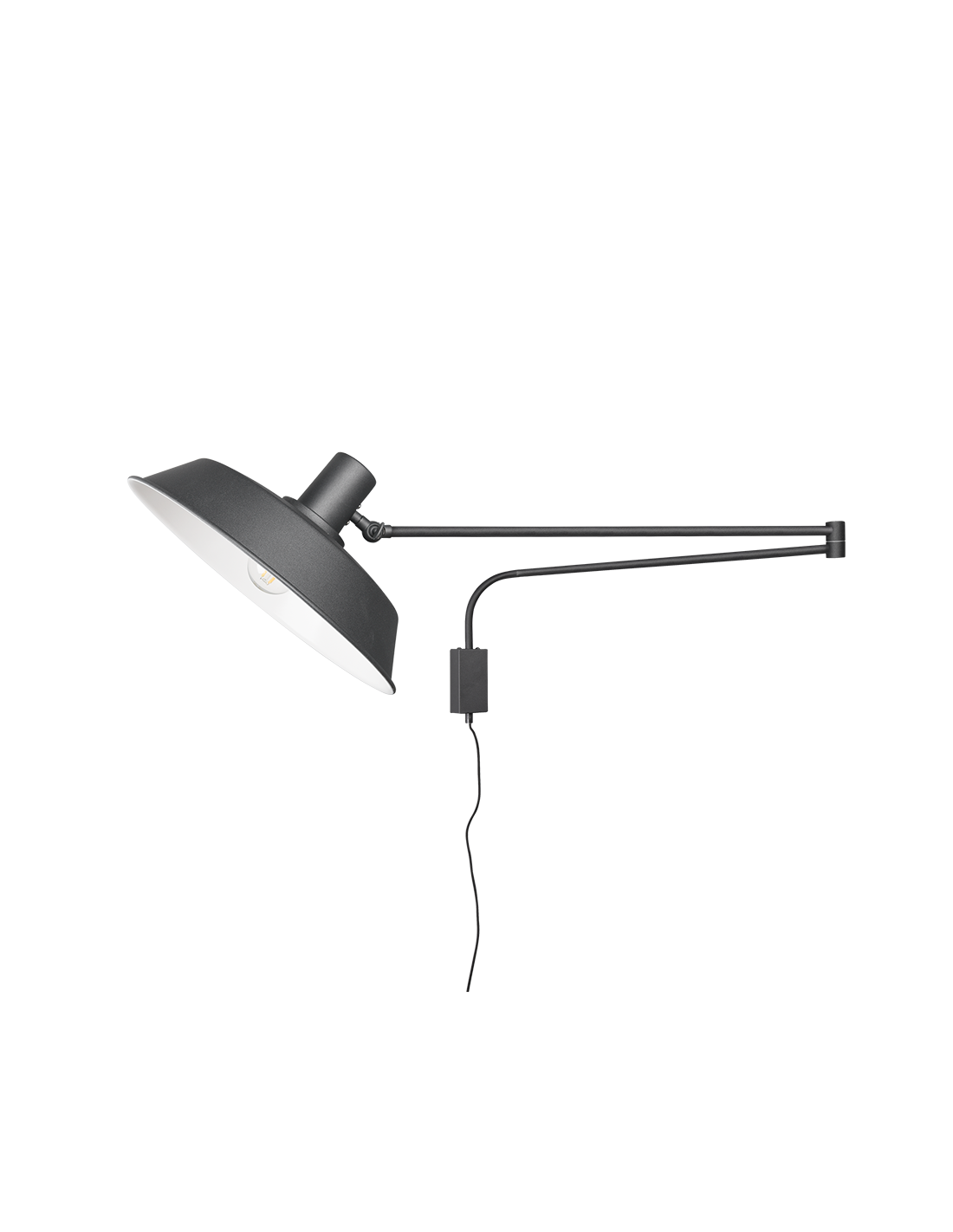 Applique 1xE27 Boler Noir Orientable L35 cm Trio Lighting