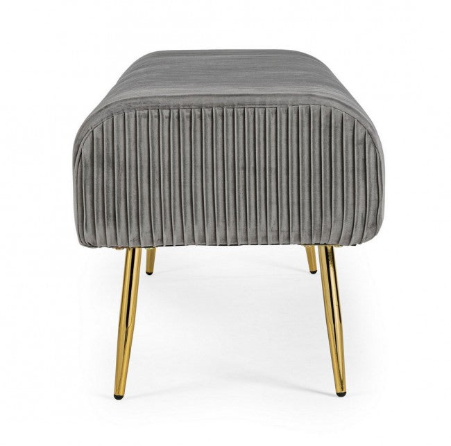 Banquette 2 places Selena en velours gris