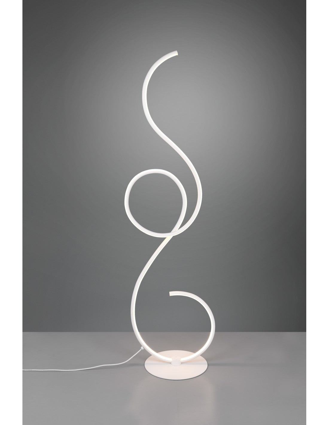 Lampadaire de salon blanc moderne Led gradateur Jive Trio éclairage