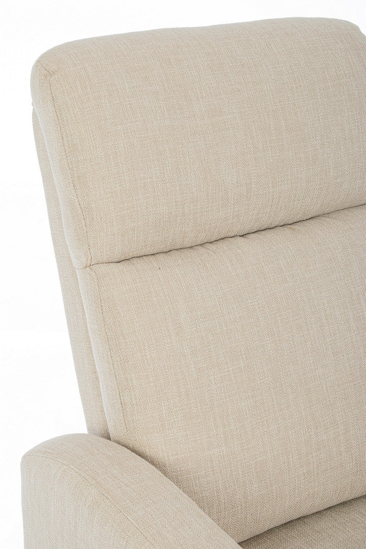 Fauteuil inclinable manuellement en tissu Iris beige