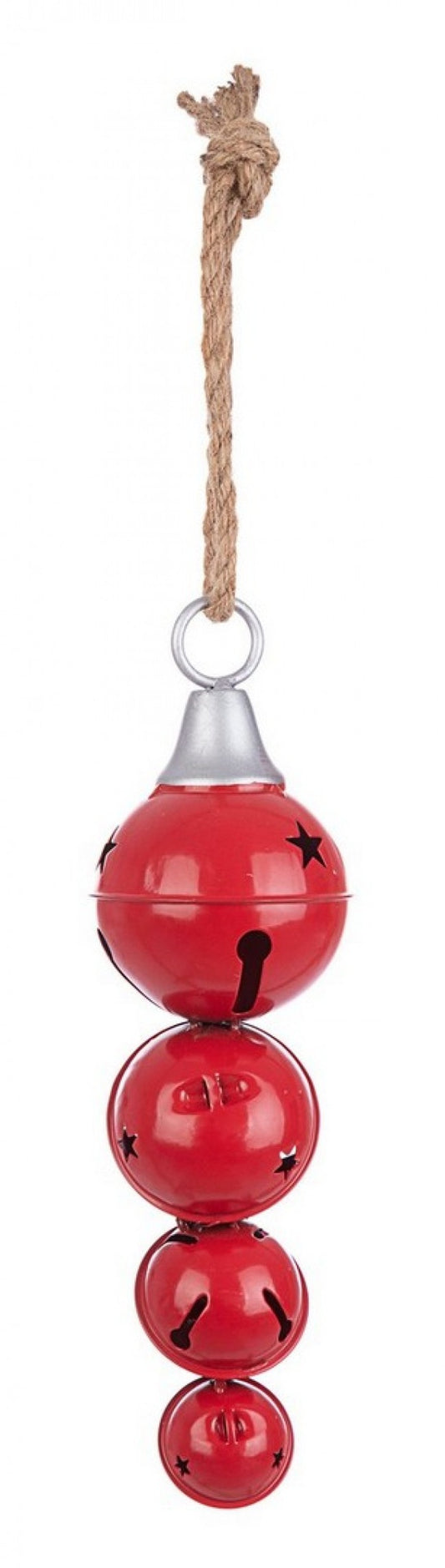 8x 4F Bell Met Pendentif Rouge Brillant