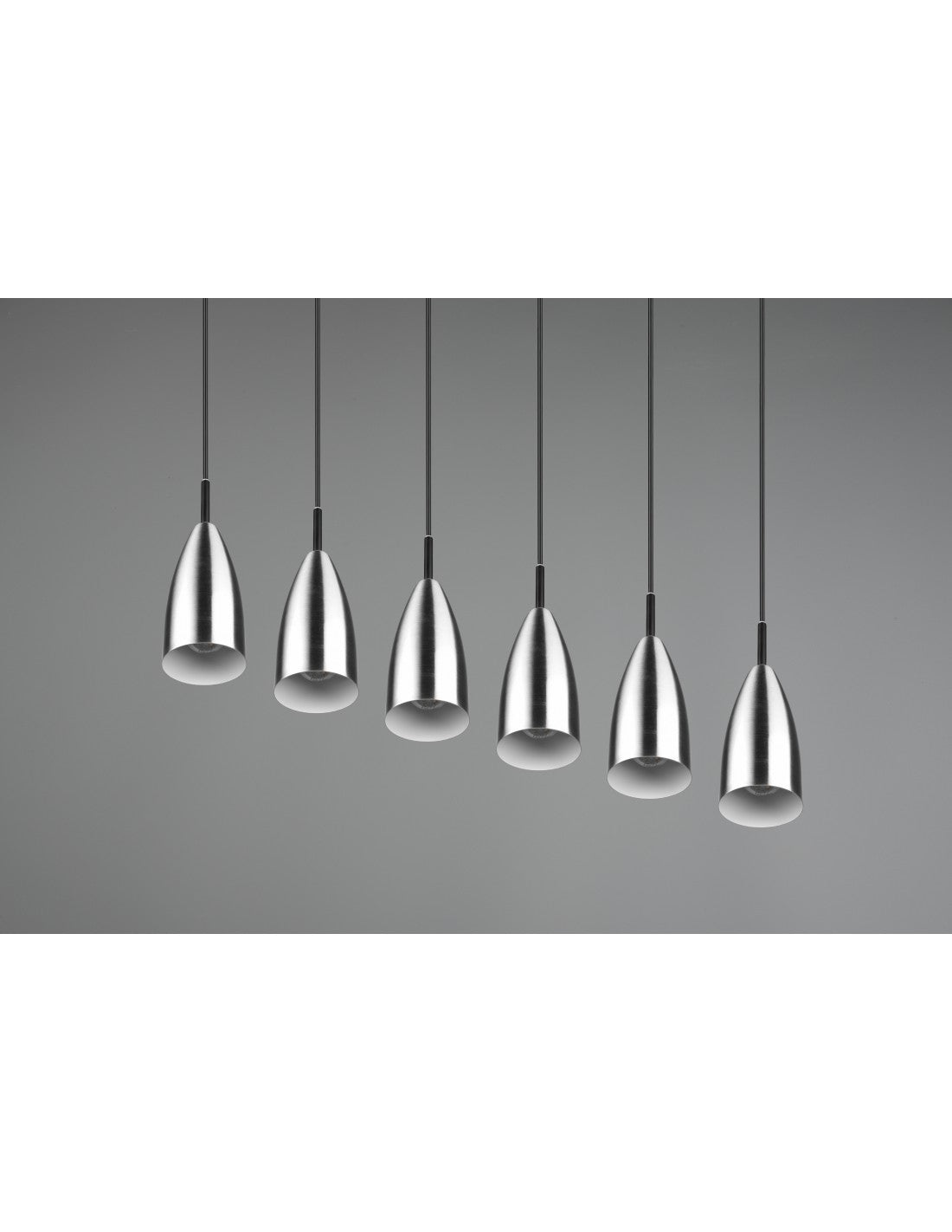 Grand Lustre Linéaire Island Farin 6 Lumières Nichel Trio Lighting