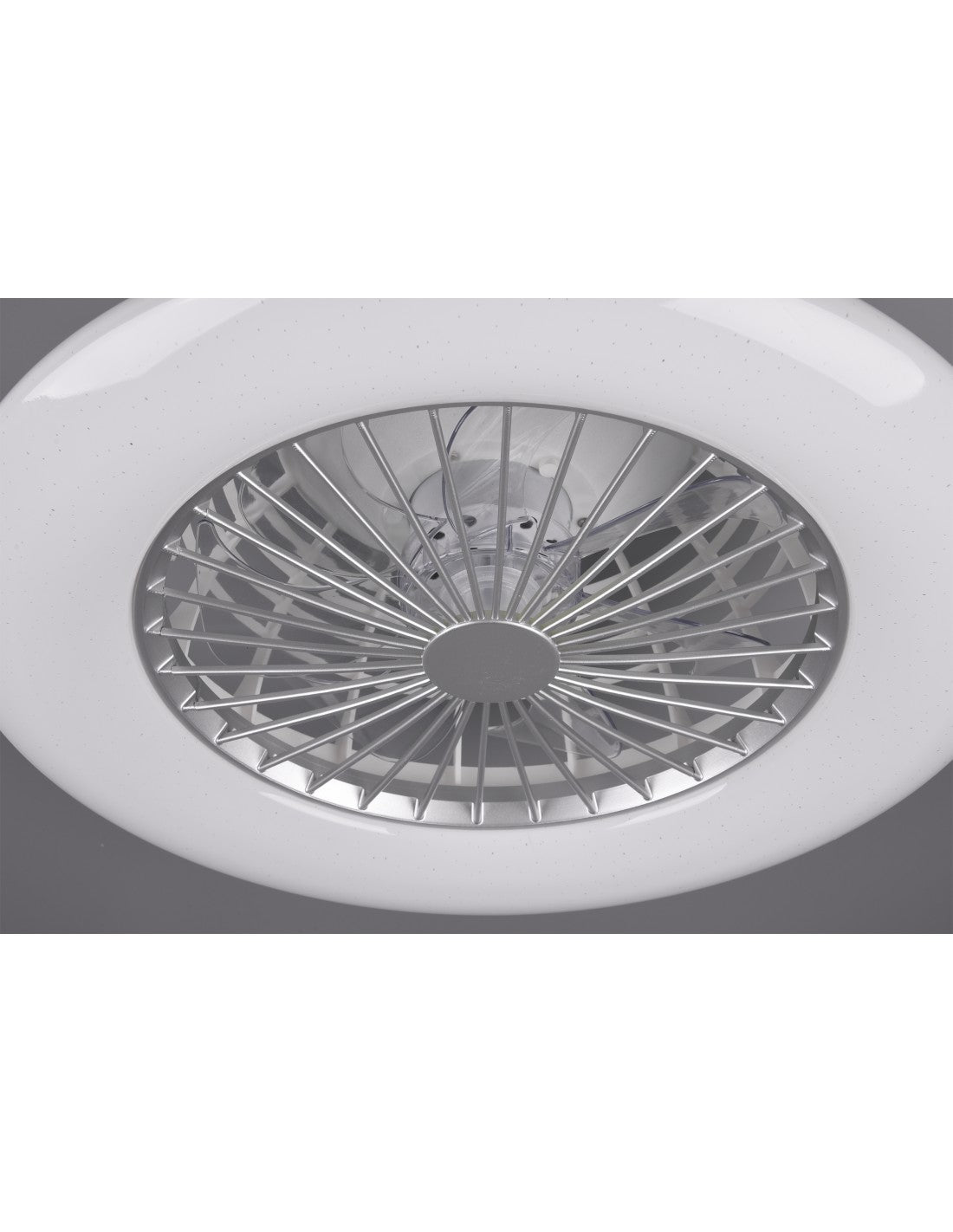 Lustre LED à intensité variable, ventilateur Stralsund, trio d'éclairage en aluminium