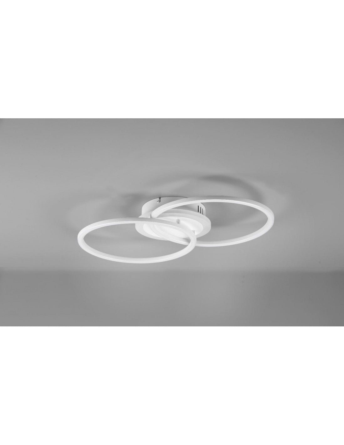 Plafonnier 2 cercles LED 4000k Variateur Venida Blanc Trio Lighting