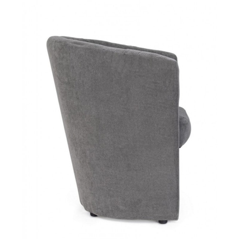 Fauteuil en bois et tissu Anthracite BELIZE 64,5x63x h76 cm