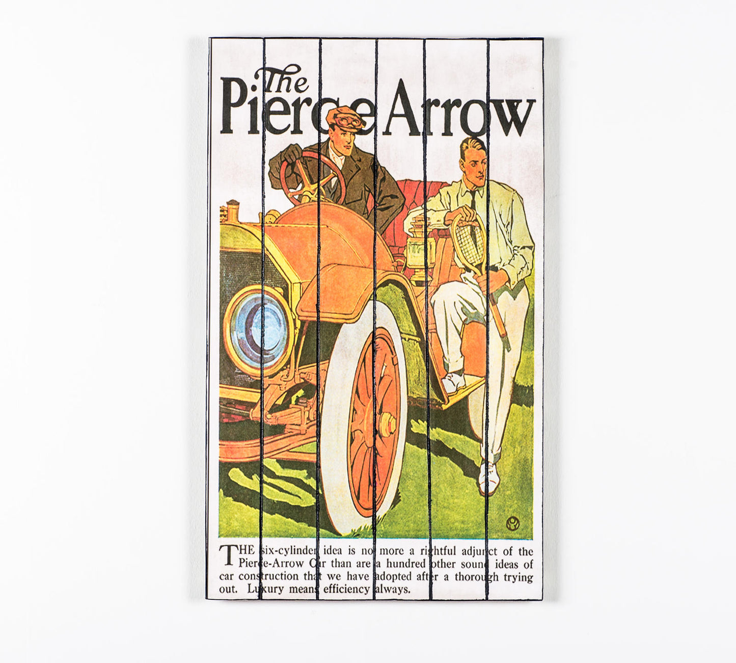 Impression sur bois avec toile multicolore 60x100 cm