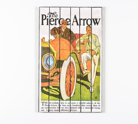 Impression sur bois avec toile multicolore 60x100 cm