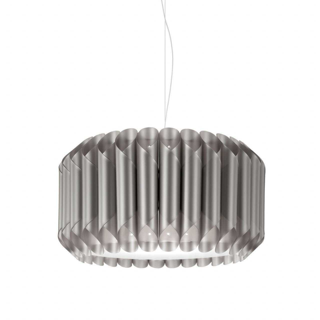 Suspension argentée en métal chromé Cm. 50 x 31h