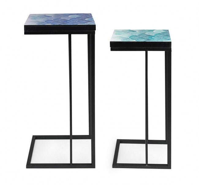 Ensemble de tables basses de mobilier industriel moderne 2 pièces