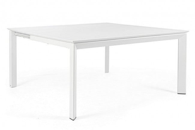 Table de jardin extensible blanche Konnor