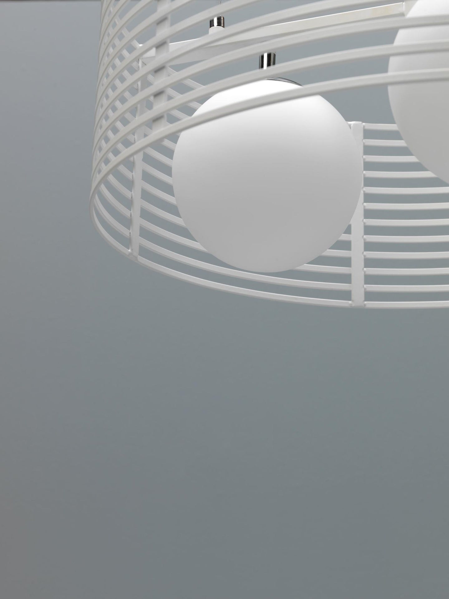 Suspension en métal avec abat-jour blanc D50xP500x120h cm