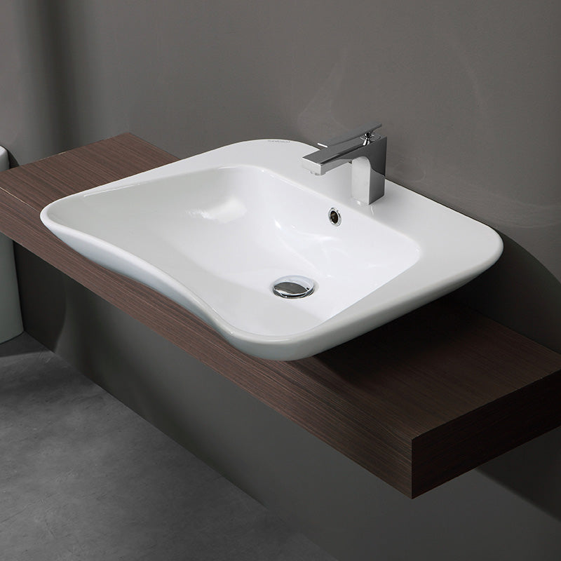 Lavabo ergonomique monotrou Evolution 62 cm