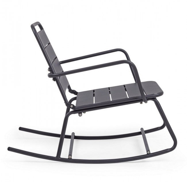 Fauteuil à bascule anthracite Bizzotto Lillian