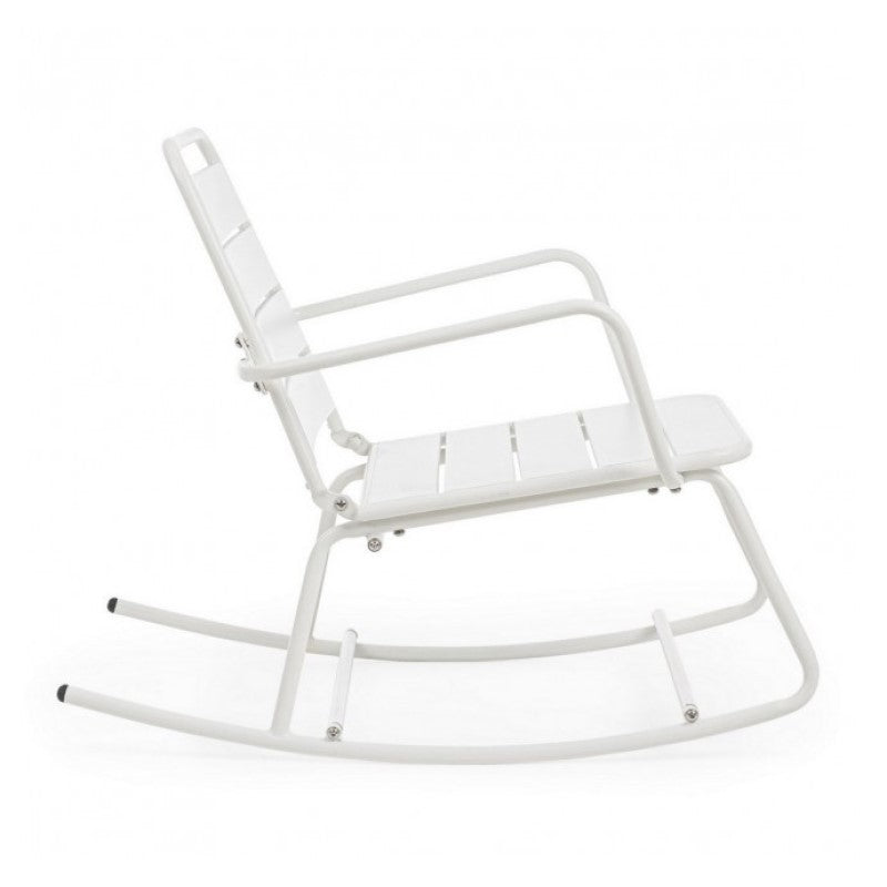 Fauteuil à bascule blanc Bizzotto Lillian
