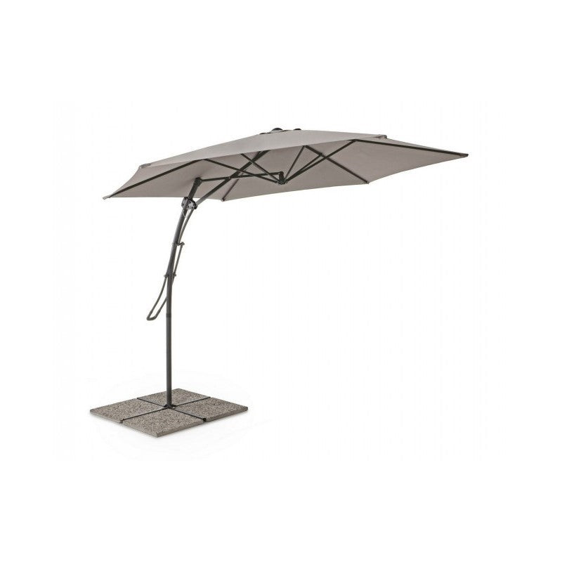 Parasol de jardin avec bras diamètre 300x h253 cm SORRENTO Anthracite-Gris Tourterelle