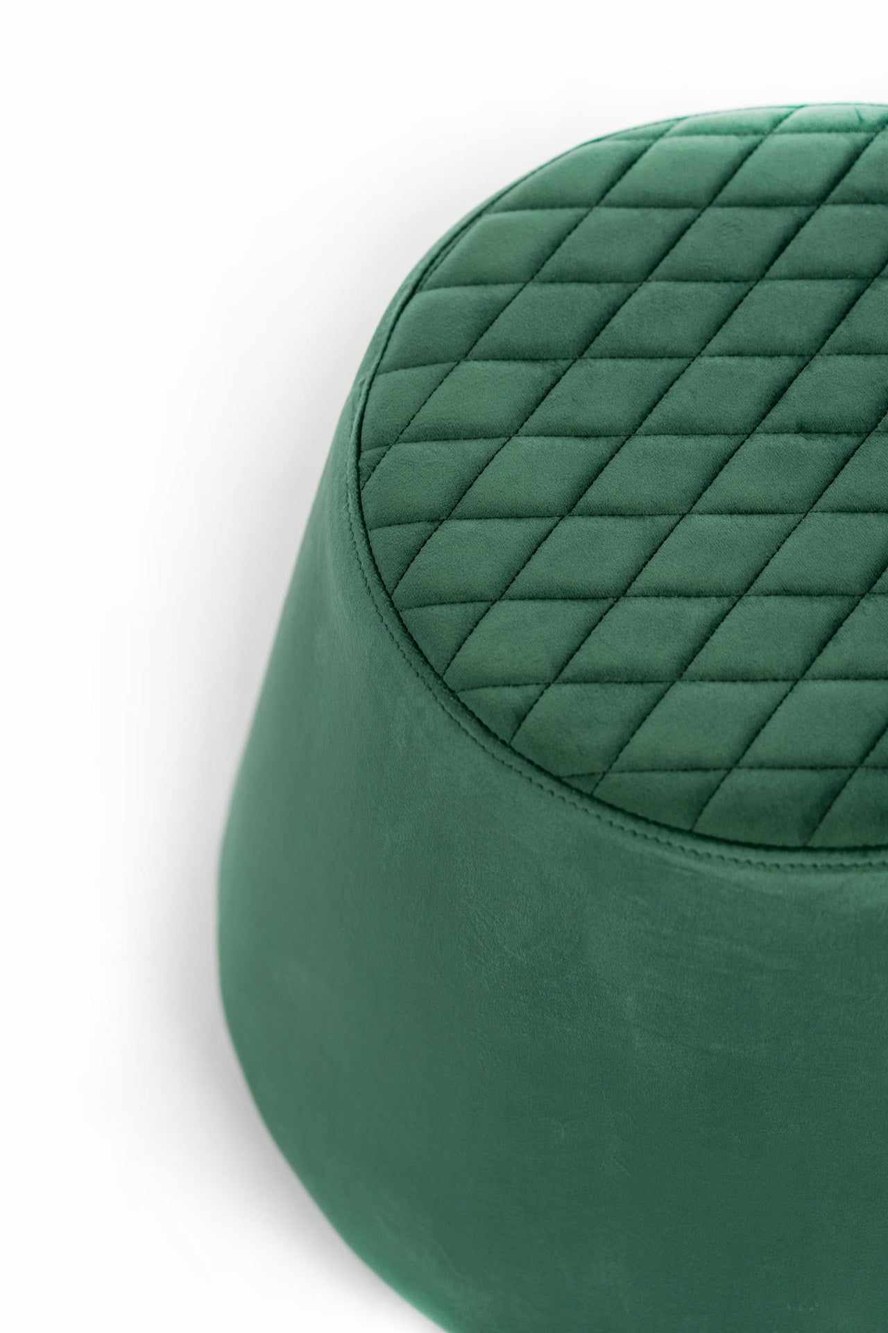 Pouf en velours métal vert 46,5 x 46,5 xh 33 cm