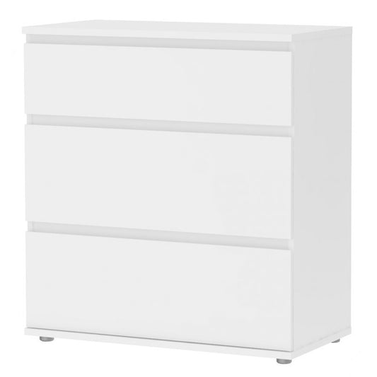 Commode blanche à 3 tiroirs 77x40x84h cm