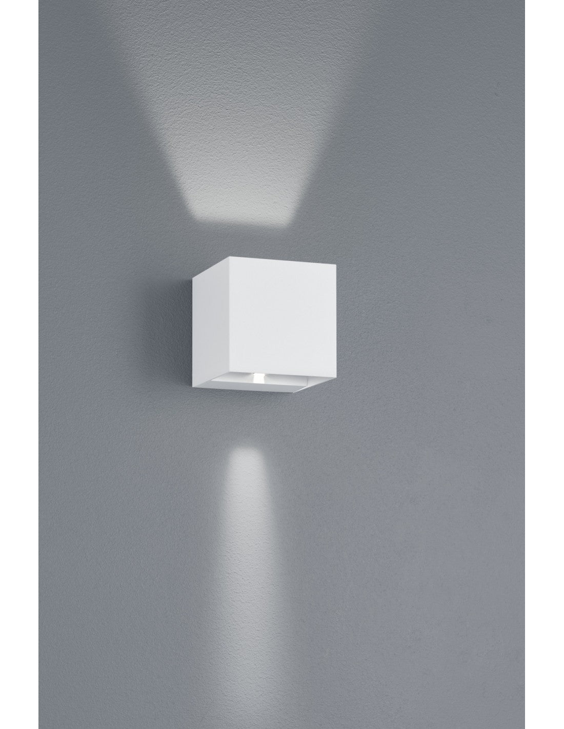 Applique Cube Double Émission LED Adaja Blanc IP54 Trio Lighting