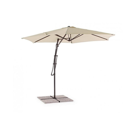Parasol de jardin avec bras diamètre 300x h253 cm SORRENTO Anthracite-Naturel