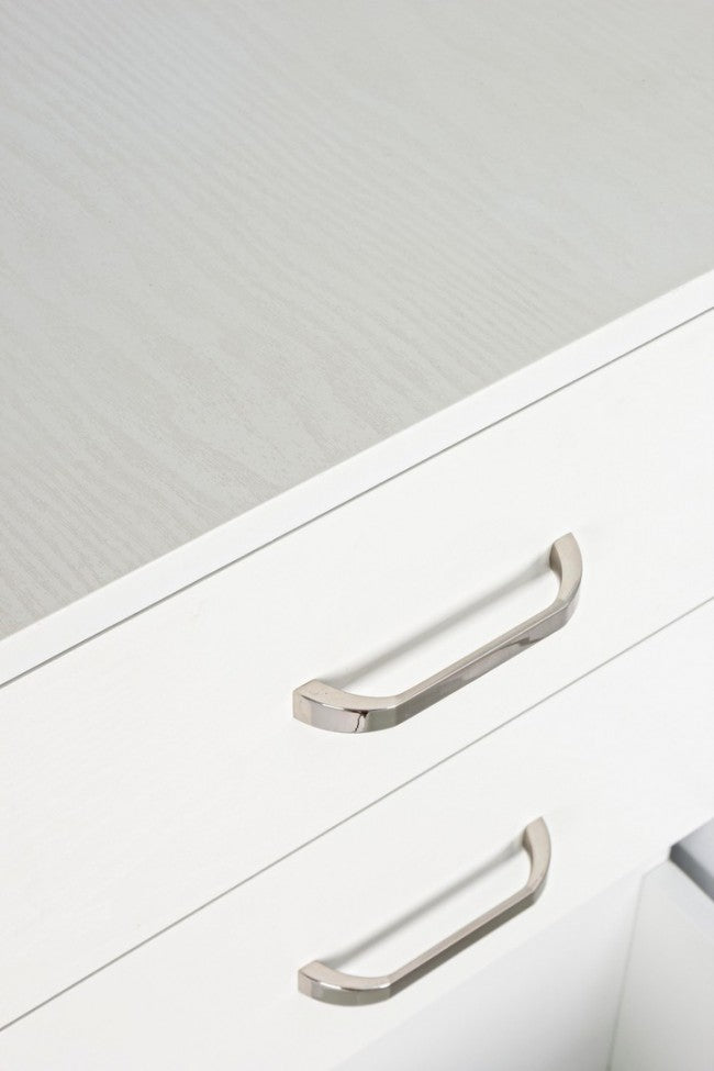 Caisson à tiroirs de bureau en MDF avec trois tiroirs en Frêne Blanc NADIR 40x44x h65 cm