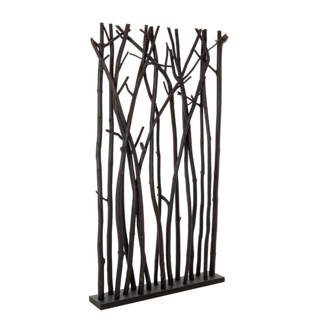Paravent Aili en bois noir naturel 100x18,5x180h cm